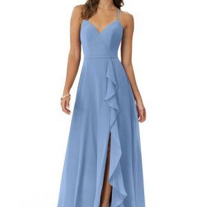 Naeem Azazie Dusty Blue Bridesmaid dress size A8